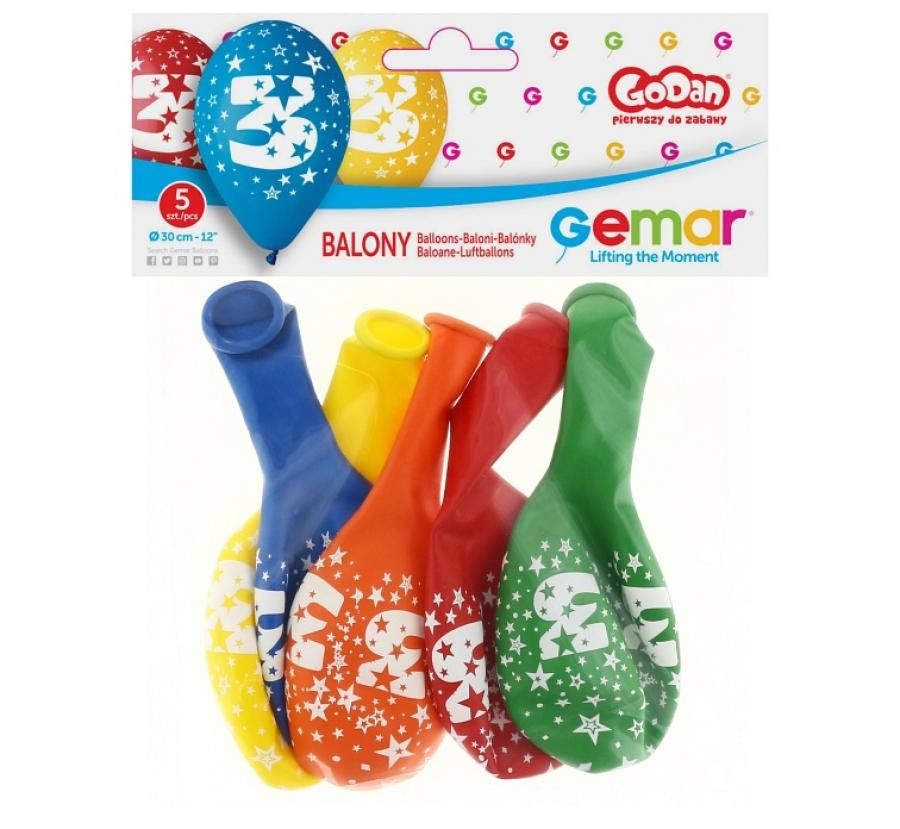 Balony Premium ,,Balony 3 " śr. 30 (5szt) GS110/3 GoDan